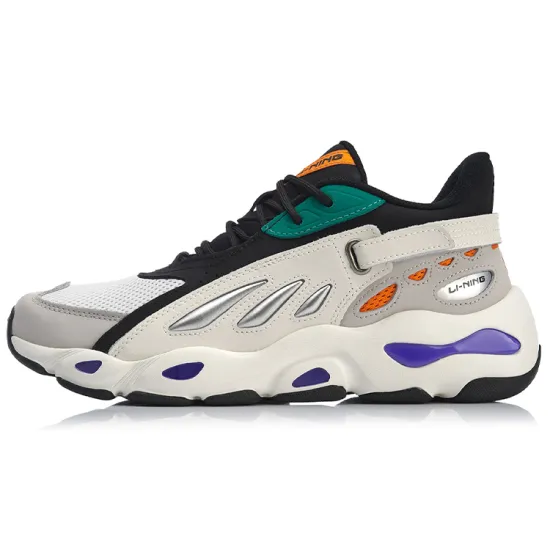 LINING Butterfly Chunky Sneakers Men Low-Top Gray Black