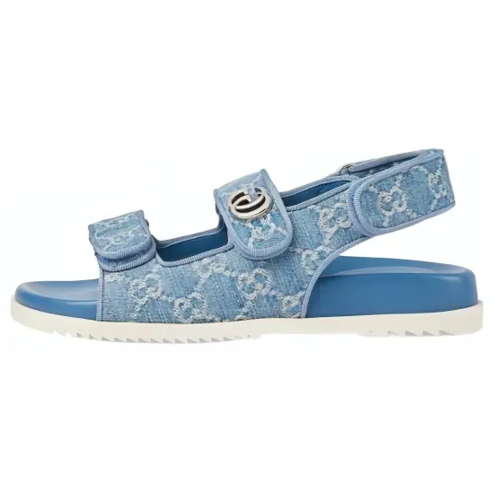 GUCCI Women's GG Sandal 'Light Blue Denim'