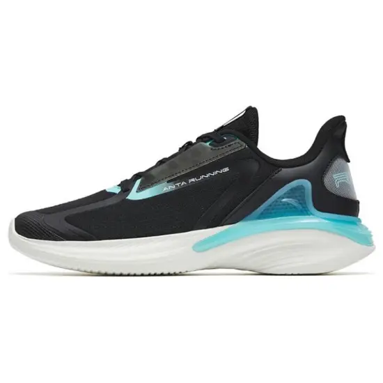 ANTA City Running Shoes Men Low-Top Black Blue