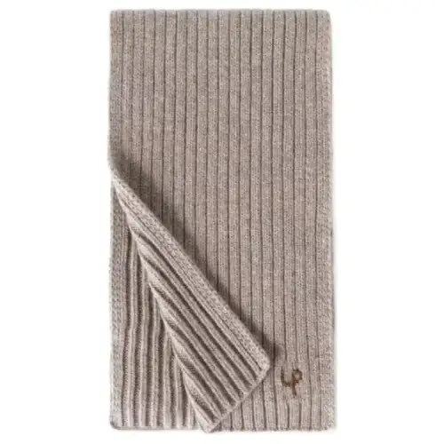 Loro Piana Cashmere Knit Scarves Men's Light Brown