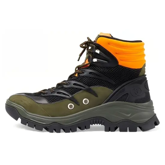GUCCI Casual Shoes Men High-Top Green
