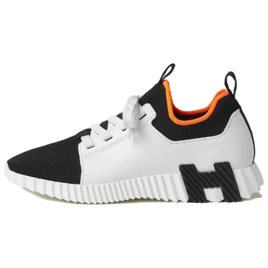 HERMES Depart Casual Shoes Men Low-Top White Black