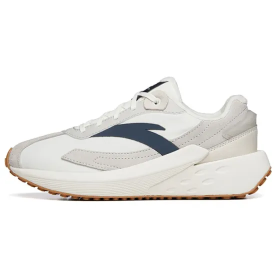 Anta Icing Cushioned Anti-Slip And Wear-Resistant Lightweight Low-Top Running Shoes Women's White Gray Blue