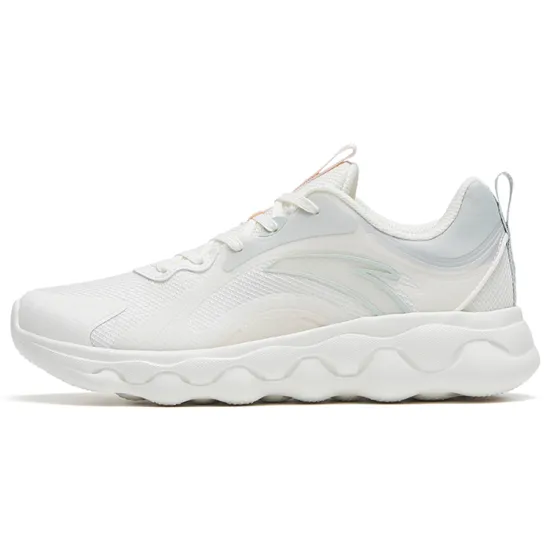 Anta Sheepskin Anti Slip And Wear Resistant Lightweight Rebound Low Top Running Shoes Women's White Green