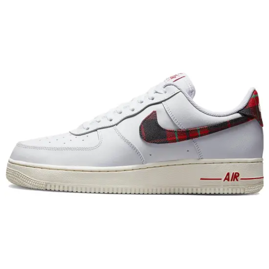 Nike Air Force 1 Low '07 LV8 Tartan Plaid White University Red