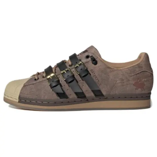Melting Sadness X adidas originals Superstar Skateboarding Shoes Unisex Low-top Brown/black/beige