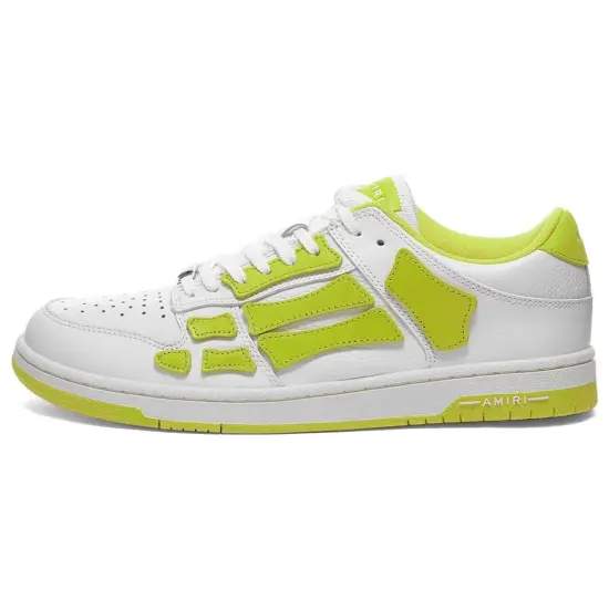 AMIRI Skel-Top Low Skateboard Shoes Men Low-Top White Yellow