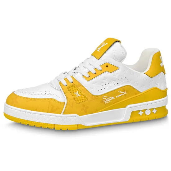 LOUIS VUITTON Lv Trainers 'White Yellow'
