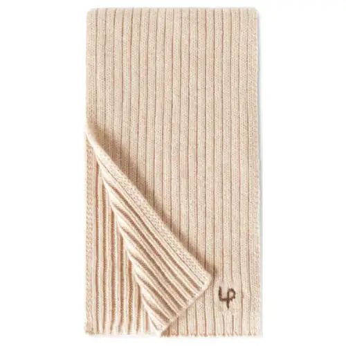 Loro Piana Logo Embroidered Knitted Scarf