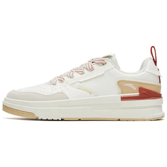 Anta Bump Lightweight Wear-resistant And Non-slip Low-Top Skateboard Shoes Women's White Brown