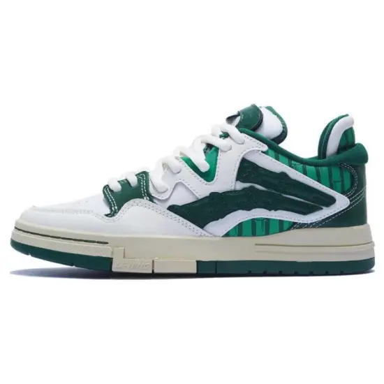 LiNing Wei Wu PRO Skateboard Shoes Men Low-Top White/Green