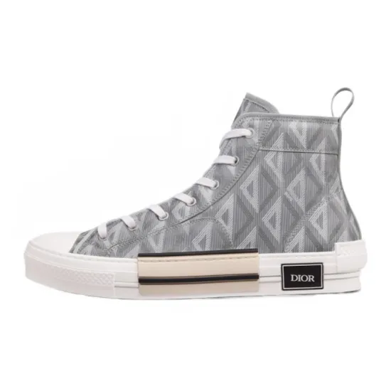 DIOR B23 High Top Gray Cd Diamond
