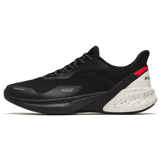 ANTA DuCi4 Running Shoes Men Low-Top Black White Red