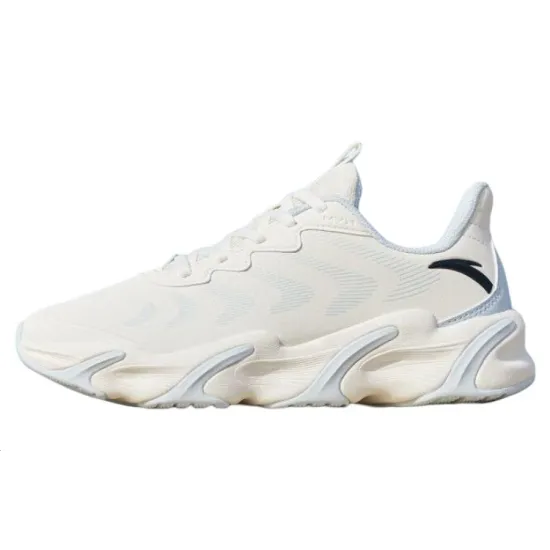 ANTA Keep Moving Running Shoes Women's Low-Top Ivory White/FANTAsy Blue