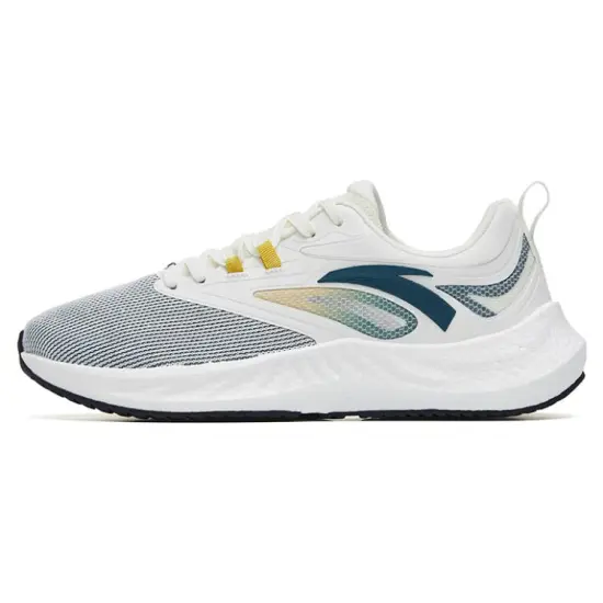 ANTA Martian Foam Running Shoes Men Low-Top Ivory White/Sandstorm Yellow/Water Pond Green