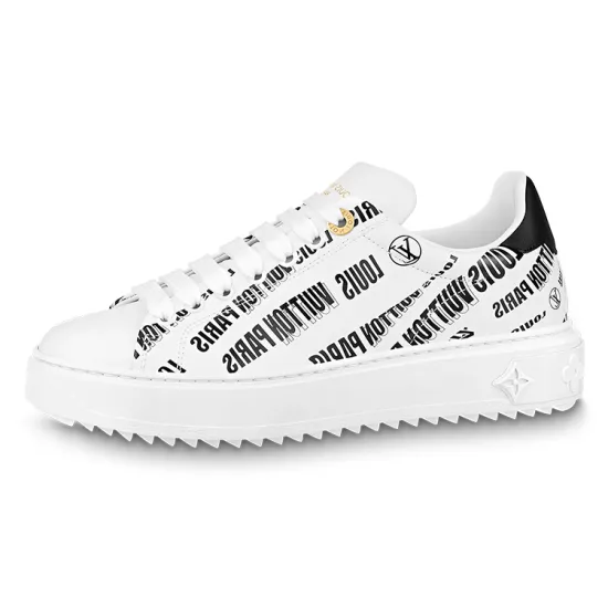 LOUIS VUITTON Squad Low Allover Print Graphic Signature Leather Black White Women's