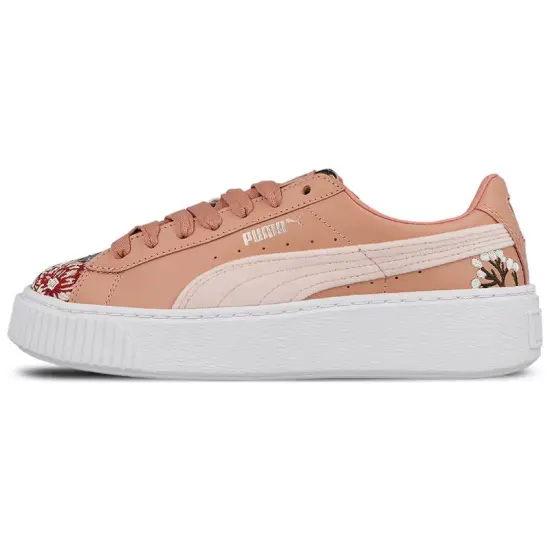 Puma Platform Skateboarding Shoes Unisex Low-top Powder