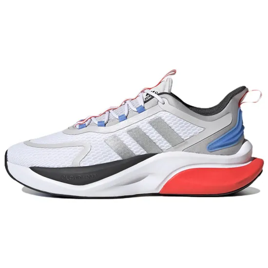 Adidas Alphabounce+ Running Shoes Men Low-top White/light Gray/silver/blue/red