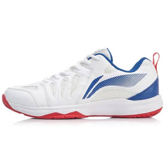LINING Ace Badminton Shoes Men Low-Top Standard White/Royal Blue