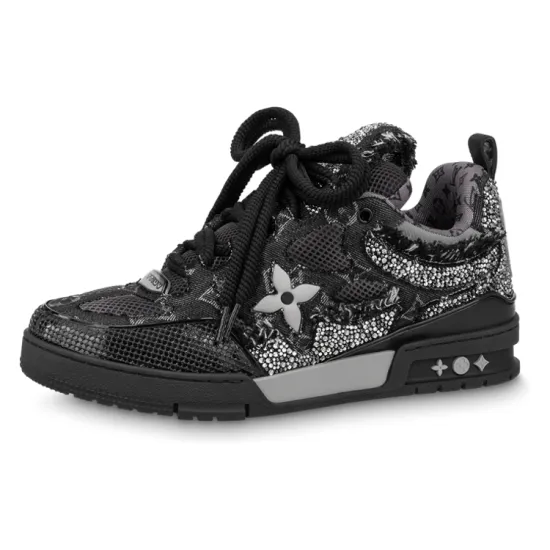 LOUIS VUITTON Skate Trainer Black Swarovski Monogran