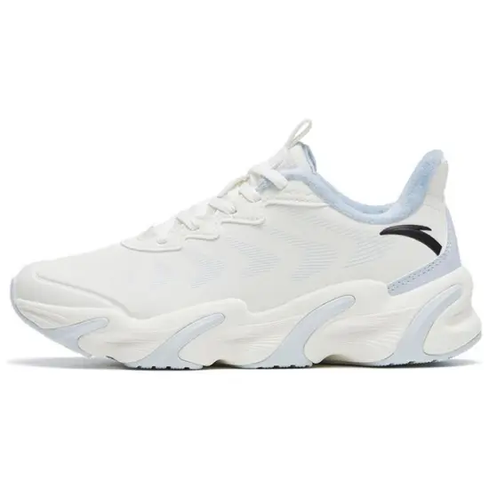 ANTA Keep Moving Running Shoes Women's Low-Top Ivory White/FANTAsy Blue