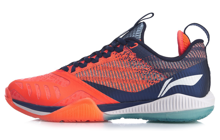 Li Ning Cool Shark 2.0 Breathable Cushioning Low top Badminton Shoes Unisex Neon Fruit Red