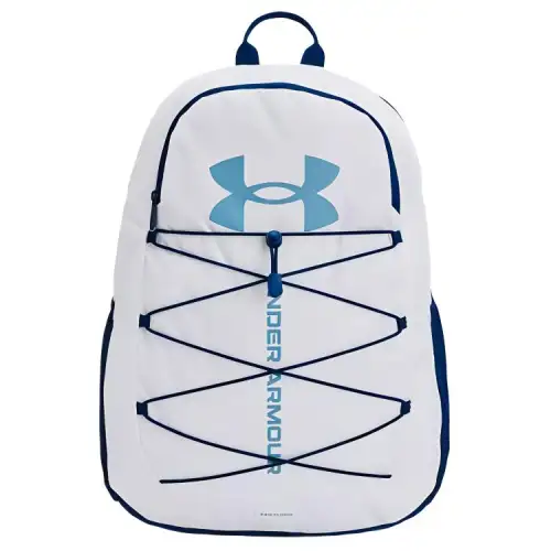 Under Armour Polyester Backpack Regular Unisex White & Blue
