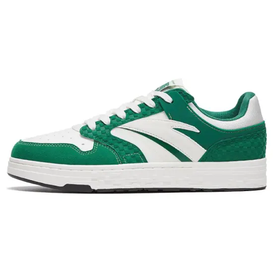 ANTA Street Play Series Skateboard Shoes Women's Low-Top Green White