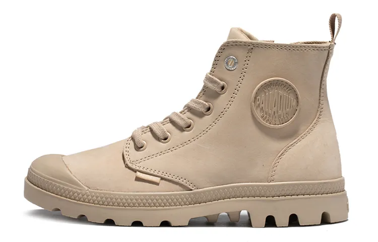 Palladium Pampa Hi Zip Nbk Crew Combat Boots Women's Warm Sand