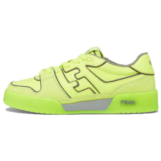 FENDI By Marc Jacobs Match Low-Tops Neon Yellow Leather