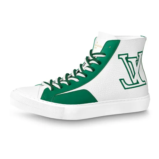 LOUIS VUITTON Tattoo Ankle Sneakers 'White Green'