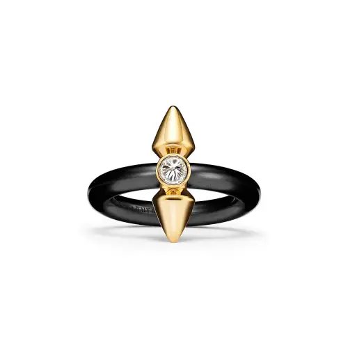 TIFFANY & CO. Rings Men's Black/Gold