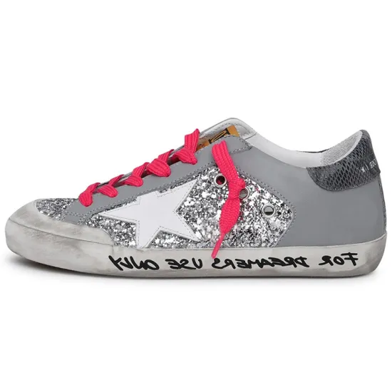Golden Goose Super-Star Skateboard Shoes Women's Low-Top Silver