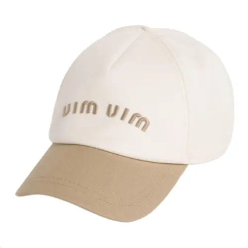 MIU MIU Fabric Baseball Caps Unisex Ivory