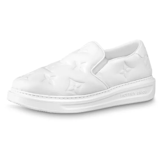 LOUIS VUITTON Beverly Hills Slip On Shoes 'White Monogram'