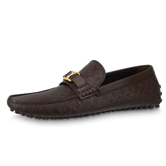 LOUIS VUITTON Hockenheim Gommino Loafers Men Brown