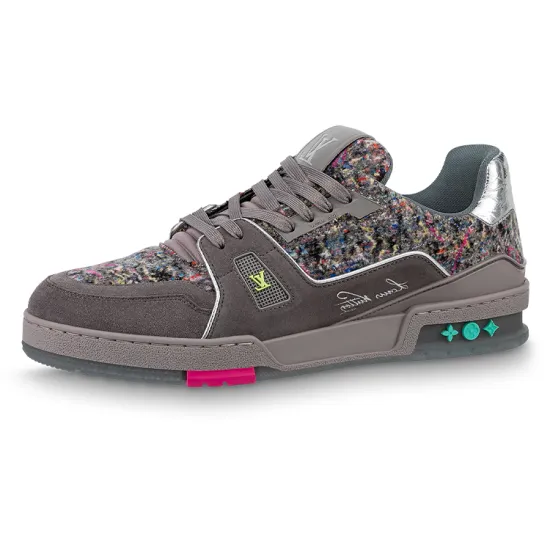 LOUIS VUITTON Lv Trainers 'Grey With Colorful Mesh'