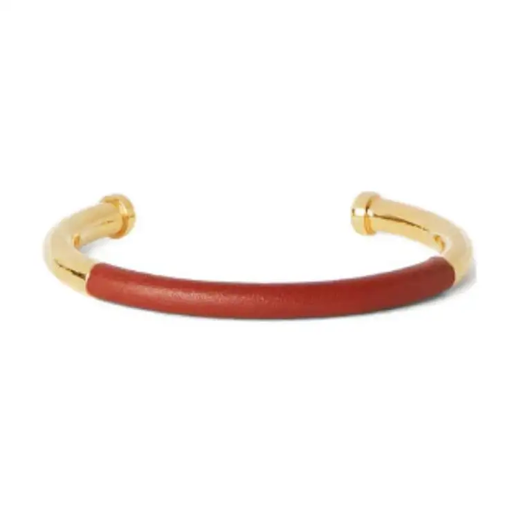 Loro Piana Brass Bangles Women's Red Brown
