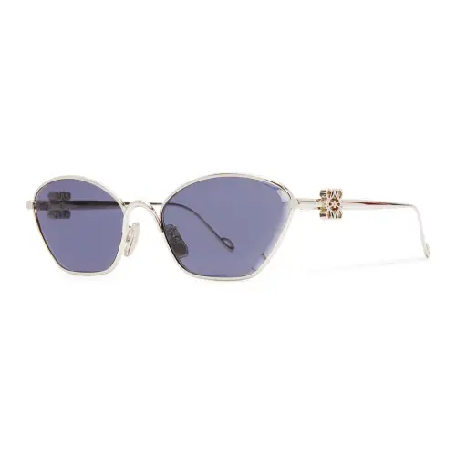 LOEWE Metal Irregular Shape Sunglasses Women's Silver