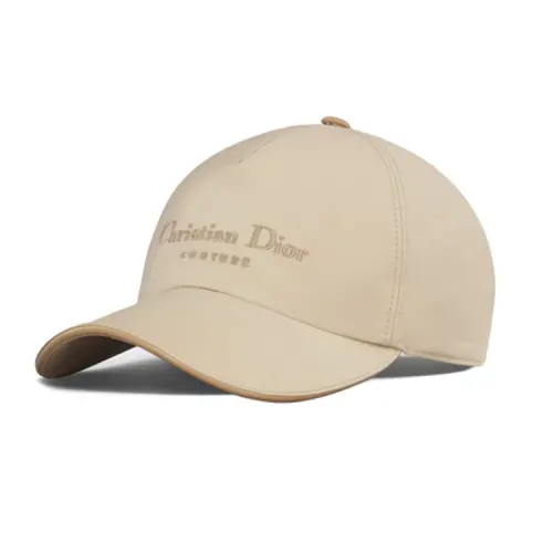 DIOR Cotton, Polyamide, Sheepskin Baseball Caps Men's Beige