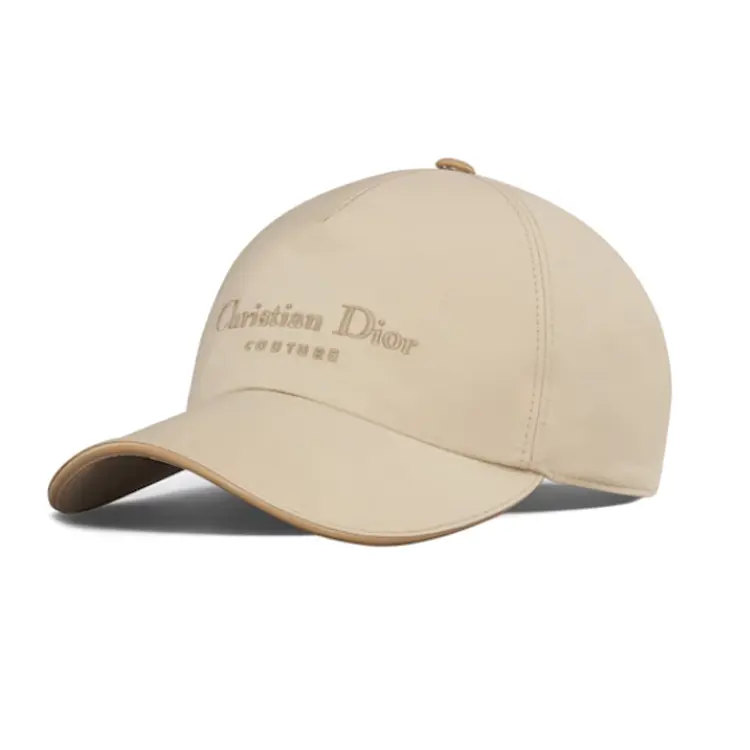 DIOR Cotton, Polyamide, Sheepskin Baseball Caps Men's Beige