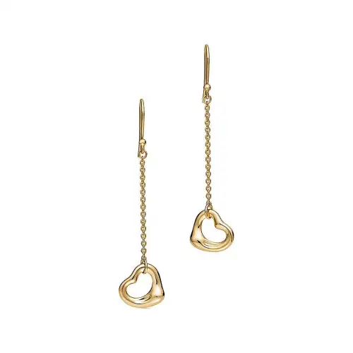 TIFFANY & CO. 18K Gold Earrings Unisex Gold