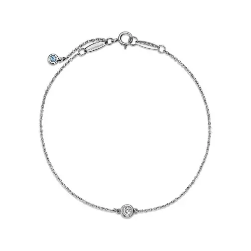 TIFFANY & CO. Tiffany, design stone inlay, platinum bracelet