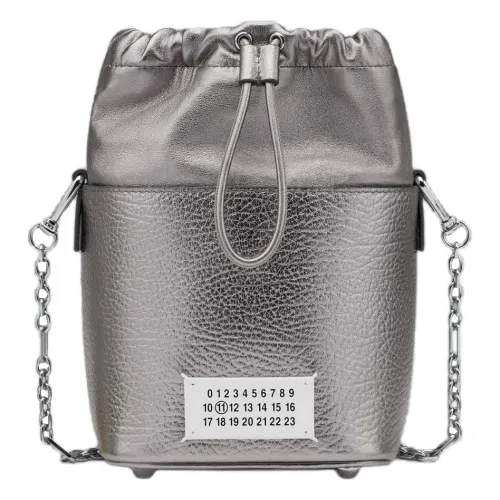 Maison Margiela Small 5AC Metallic Drawstring Bucket Bag