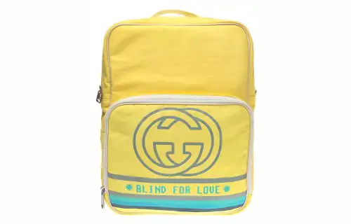 GUCCI Nylon Backpack Unisex Light Yellow