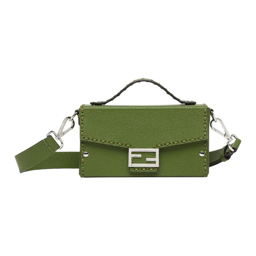 Мужская сумка Fendi Soft Trunk Baguette (зеленая)