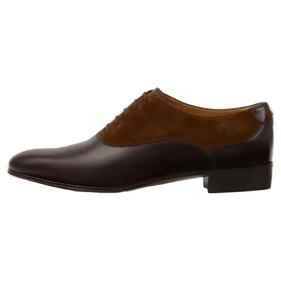 GUCCI Double G Panelled Lace-up Shoes Brown Black