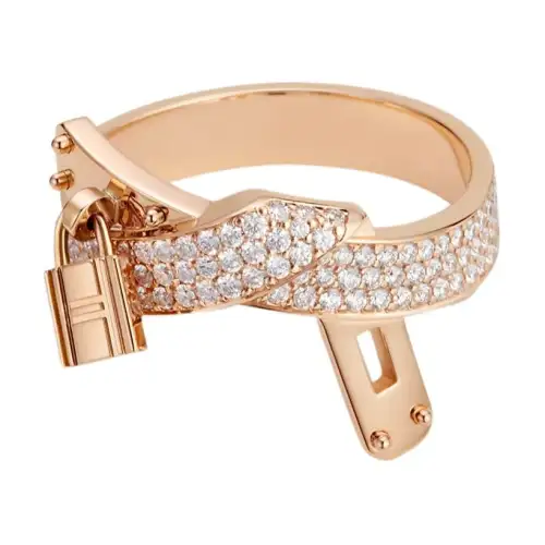 HERMES Rose Gold Rings Women's Rose Gold