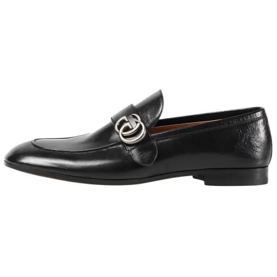 GUCCI GG Leather Loafers