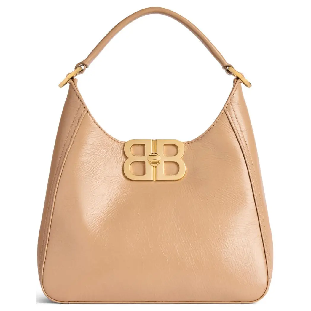 Balenciaga Cow Leather Handbag Small Women's Latte